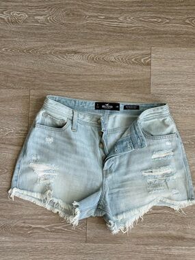 Hollister High Rise Distressed Denim Shorts
